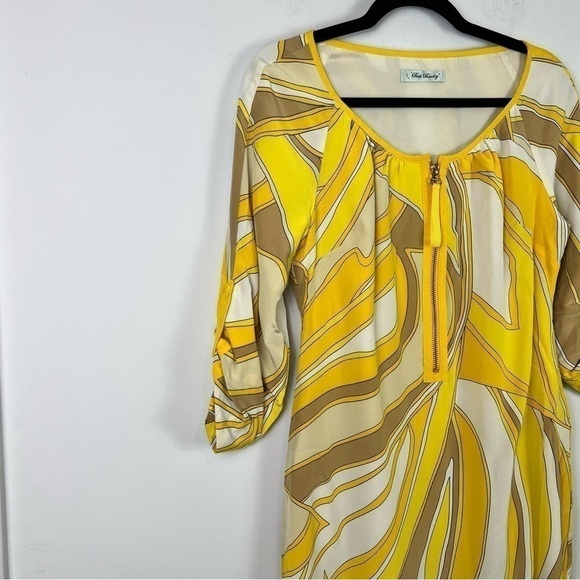 Beth Bowley yellow retro zipper neck dress - Picture 3 of 9
